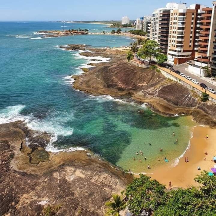 Apt Centro 50 M Mar, Wi-Fi, Completo, Local Top Guarapari Bagian luar foto