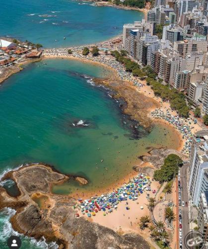 Apt Centro 50 M Mar, Wi-Fi, Completo, Local Top Guarapari Bagian luar foto